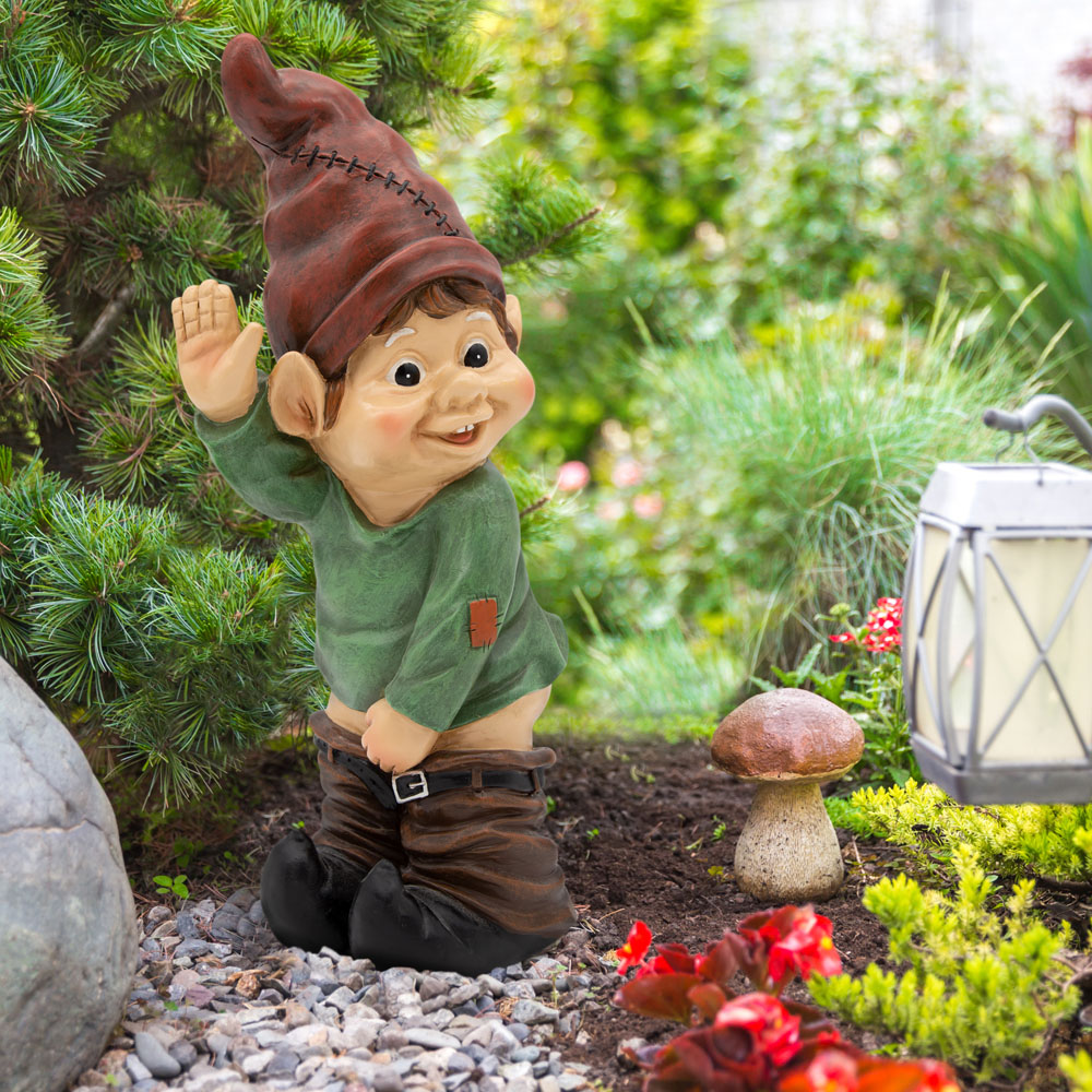 Gardenkraft Naughty Garden Gnome Decoration 34cm Image 6