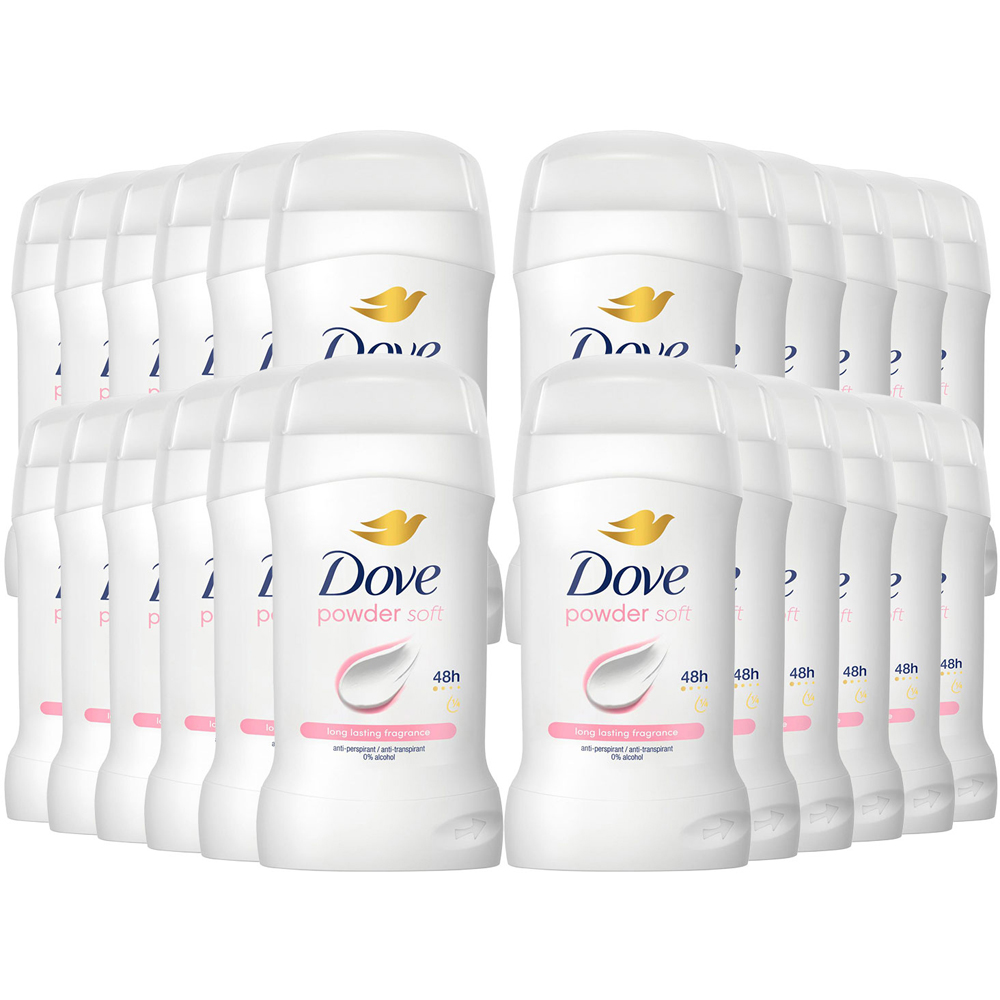Dove Women Powder Soft Anti-Perspirant Deo Stick 50ml 24 Pack Image 1
