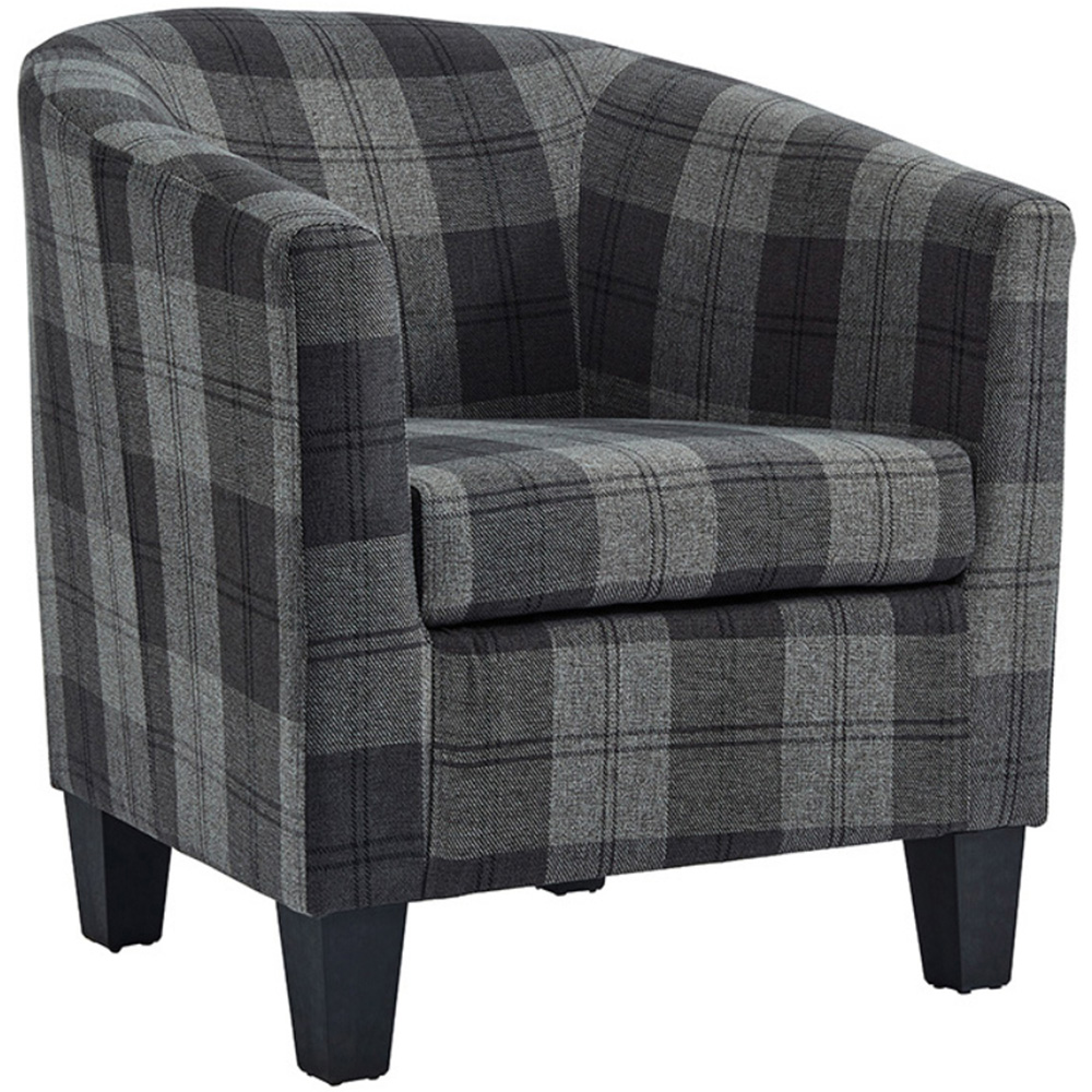 Home Detail Canberra Grey Tartan Tub Chair Image 2
