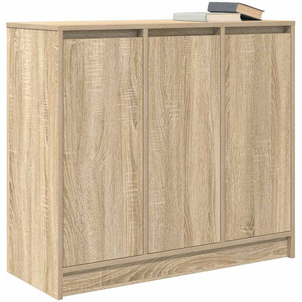 vidaXL 3 Door Sonoma Oak Sideboard Image 3