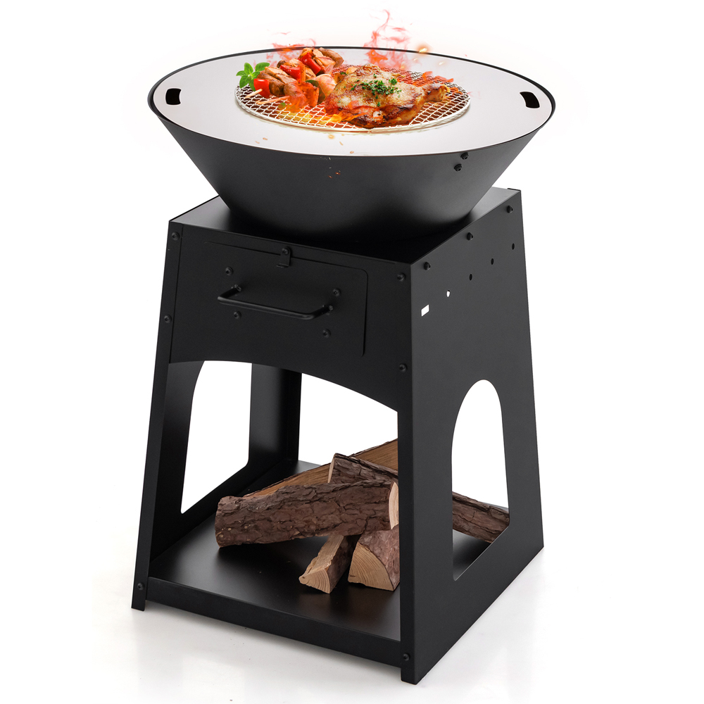 Costway Black Heavy Duty Fire Pit Image 3