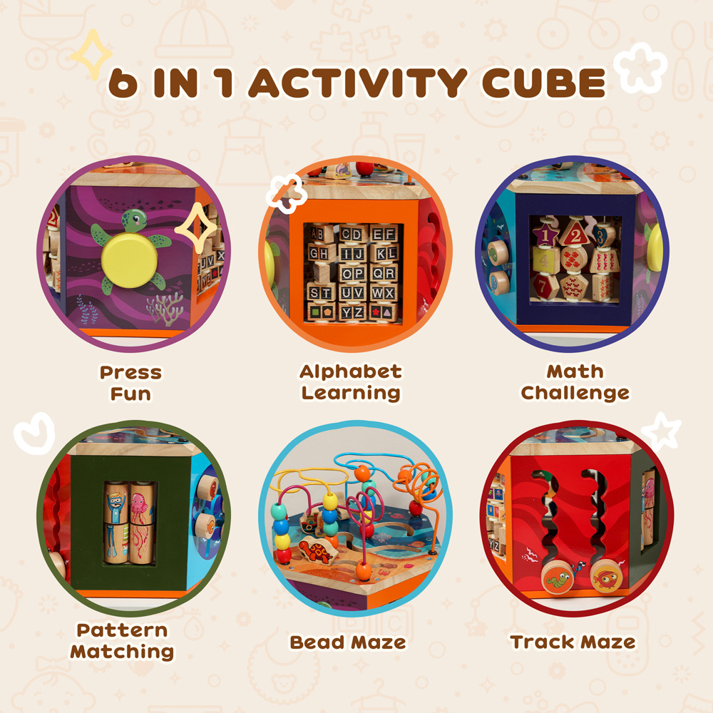 Tommy Toys AIYAPLAY 6-in-1 Toddler Activity Cube Image 8