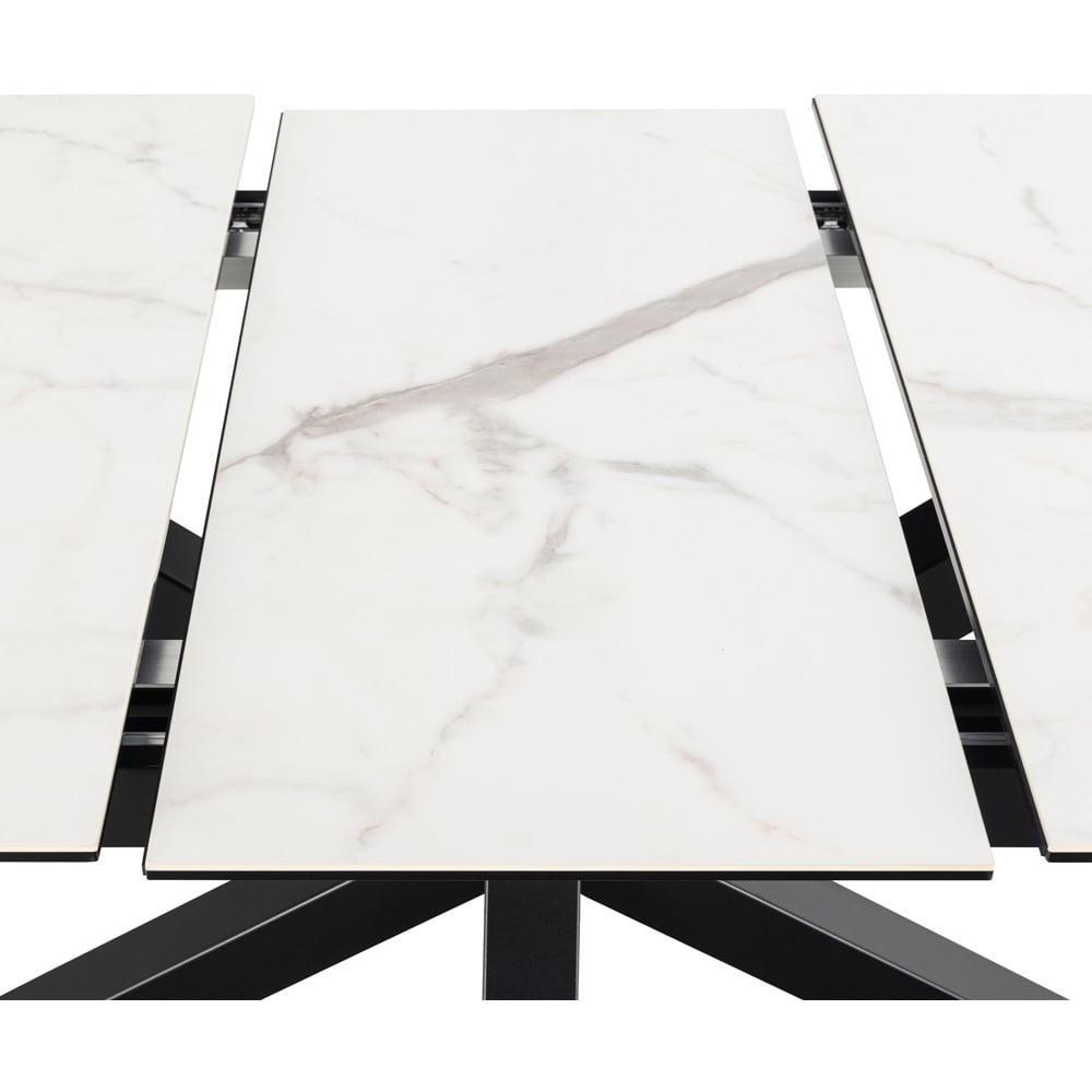 Florence Heaven Ceramic 8 Seater Extendable Dining Table White Image 7