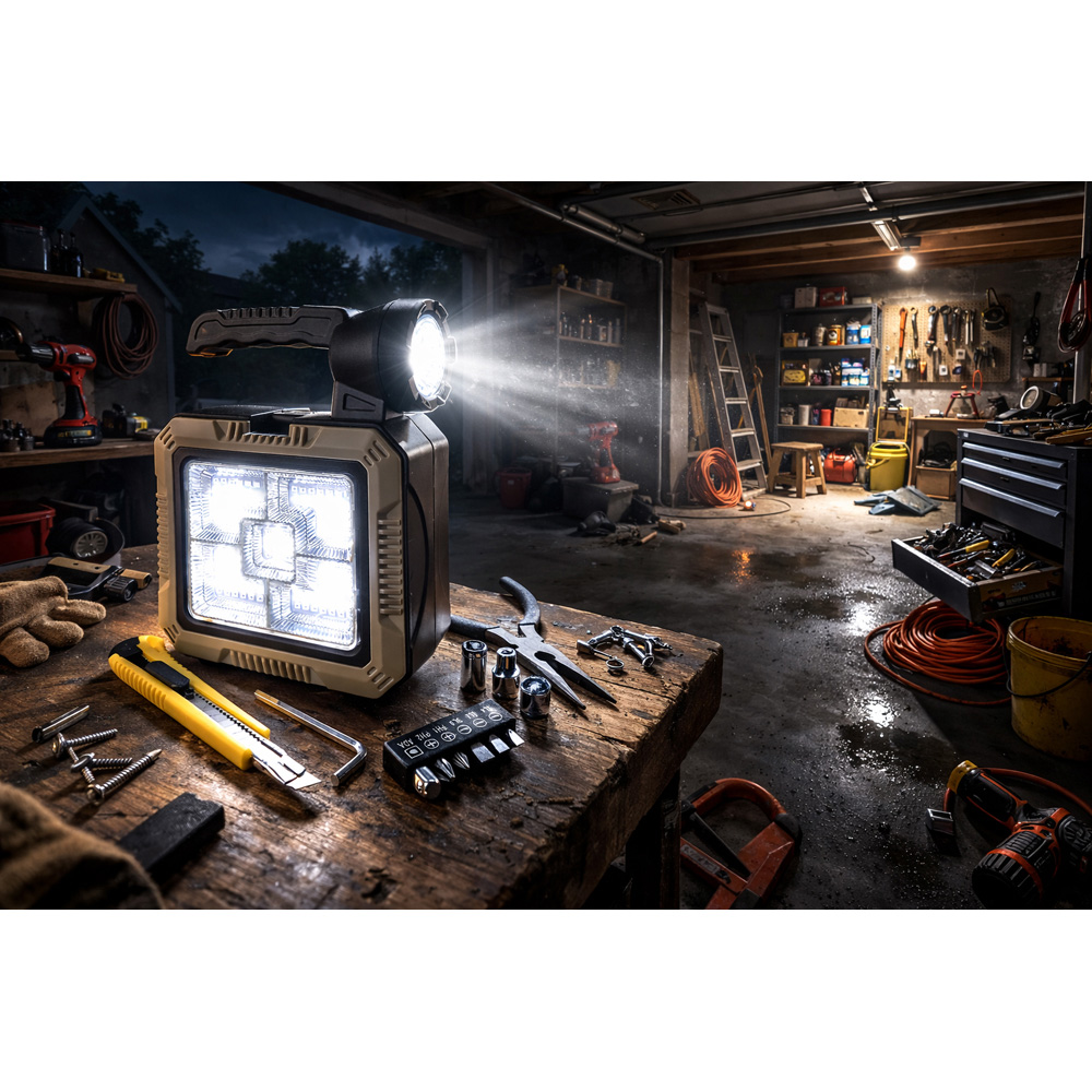Avilo Powerful Floodlight Torch and Essential Tool Kit Image 8