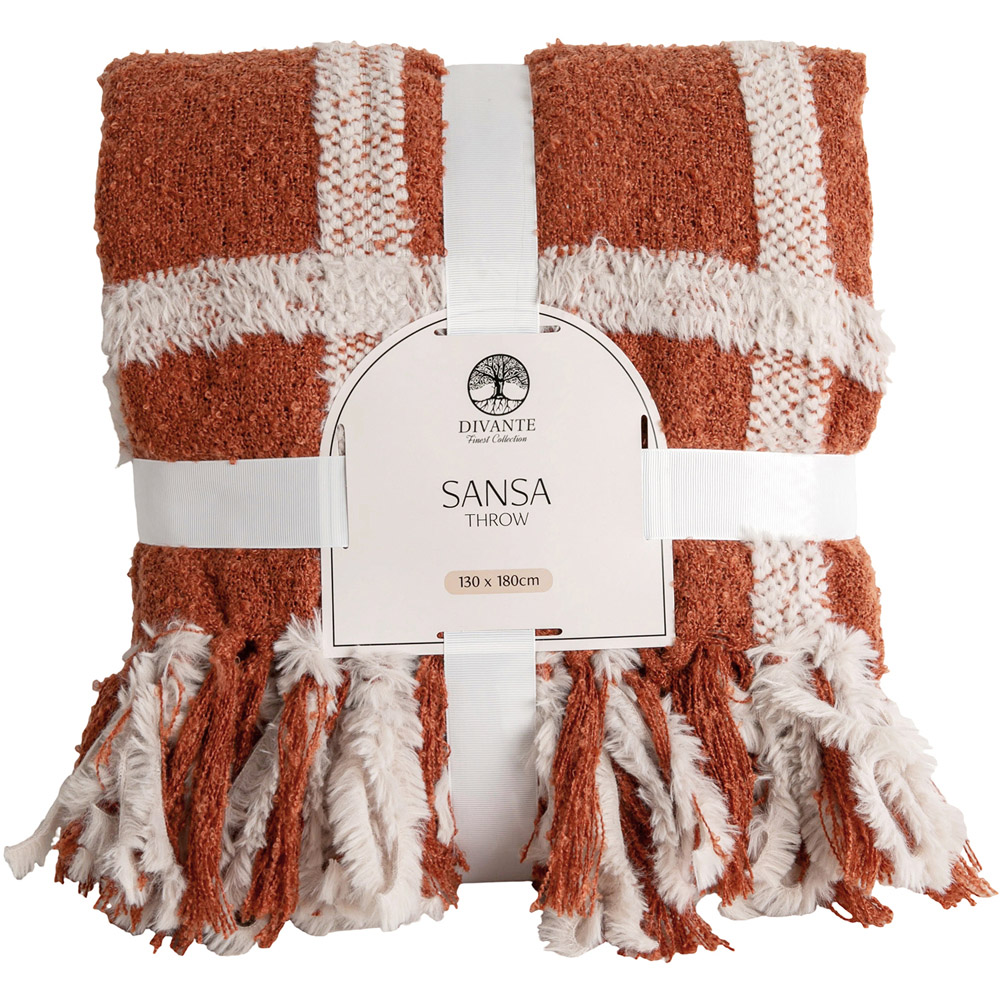 Sansa Checkered Throw Rust Image 1