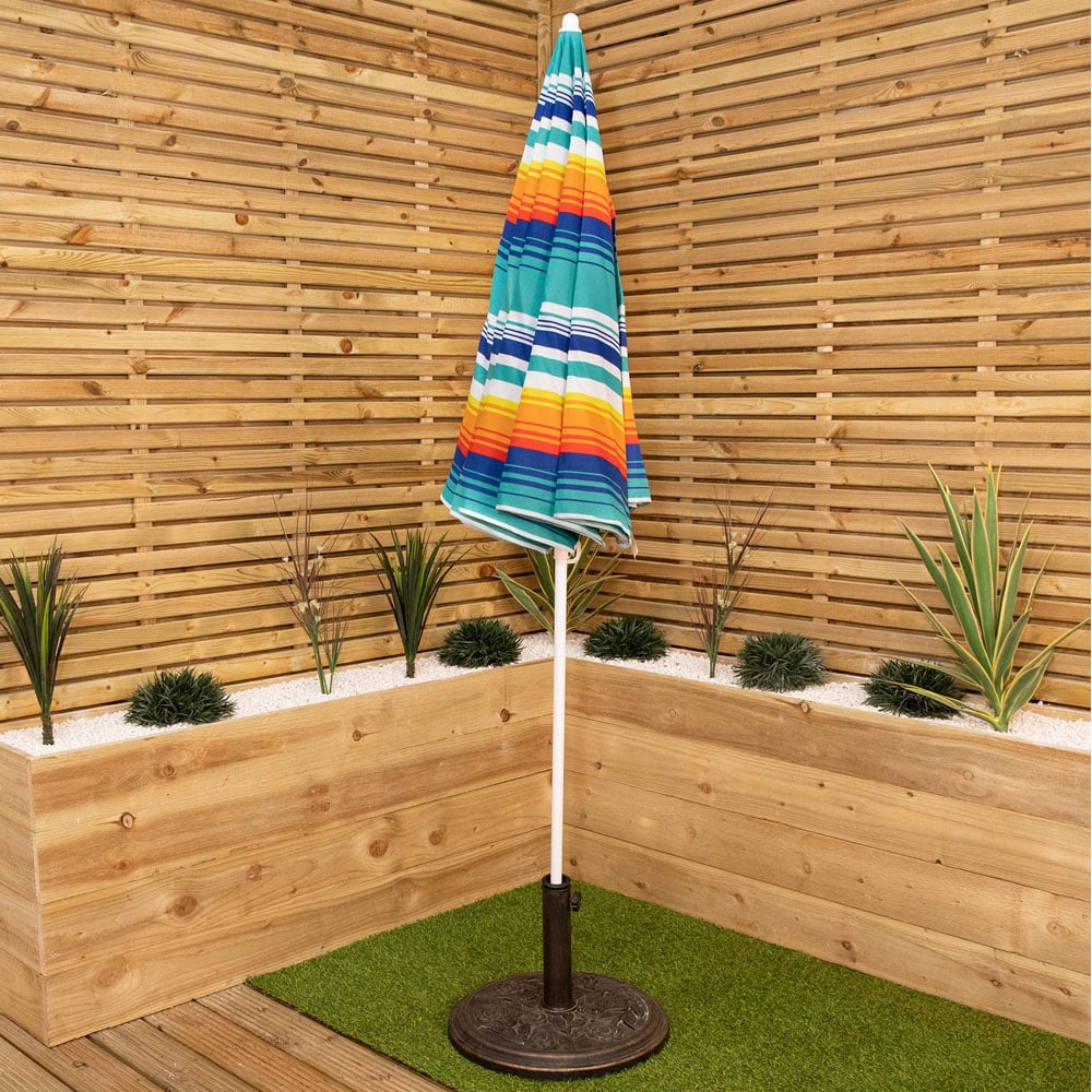 Samuel Alexander Multicoloured Striped Portable Parasol 1.7m Image 7