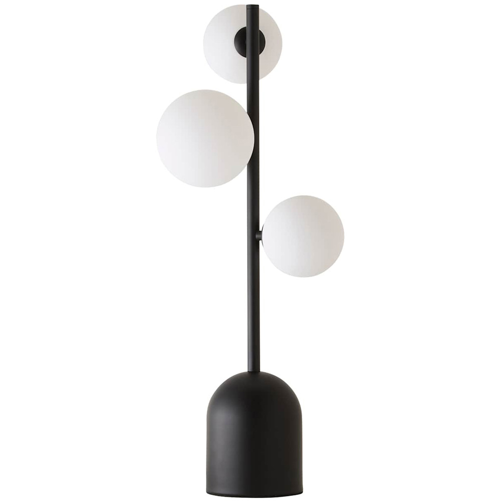 ValueLights Marlow 3 Way Matte Black LED Table Lamp with Bulb Image 1