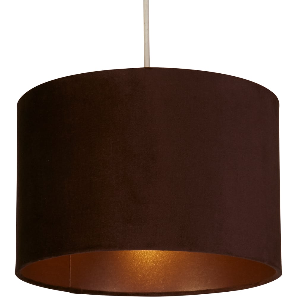 Lighting Collection Calista Velvet Chocolate Ceiling Shade Image 3