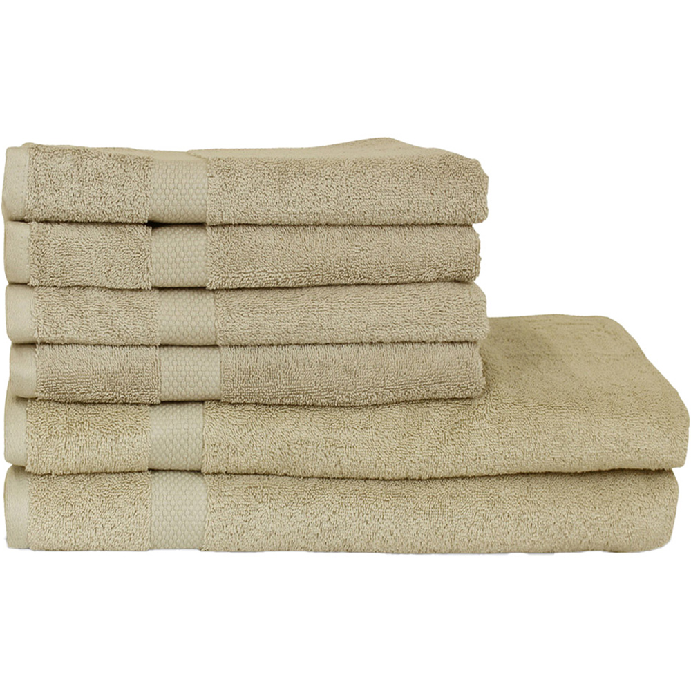 Yard Loft Combed Cotton Oatmeal Towel Bundle Set of 6 Image 1