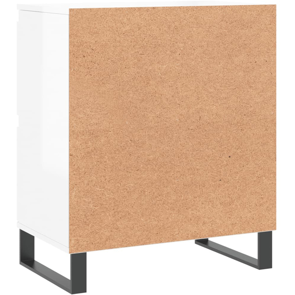 vidaXL 4 Door High Gloss White Sideboard Image 7