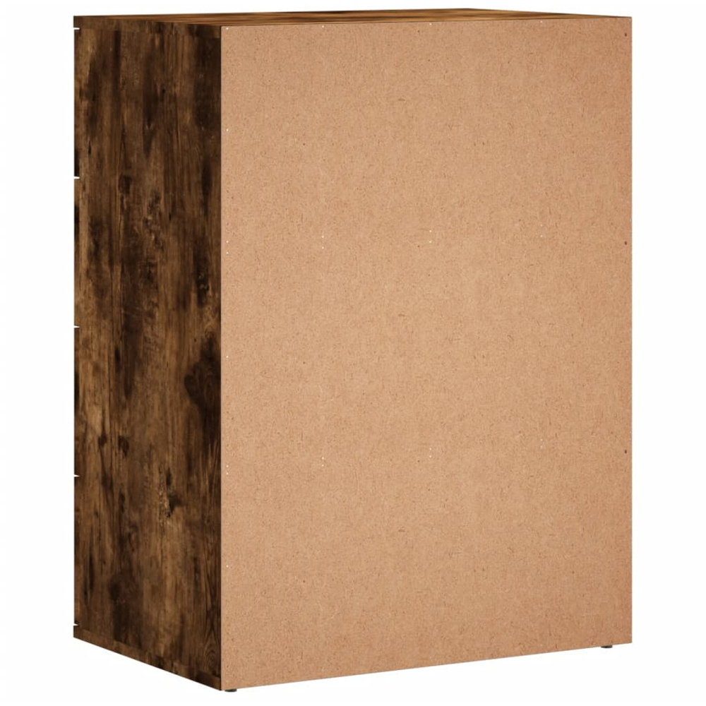 vidaXL 4 Drawer Smoked Oak Sideboard Image 8