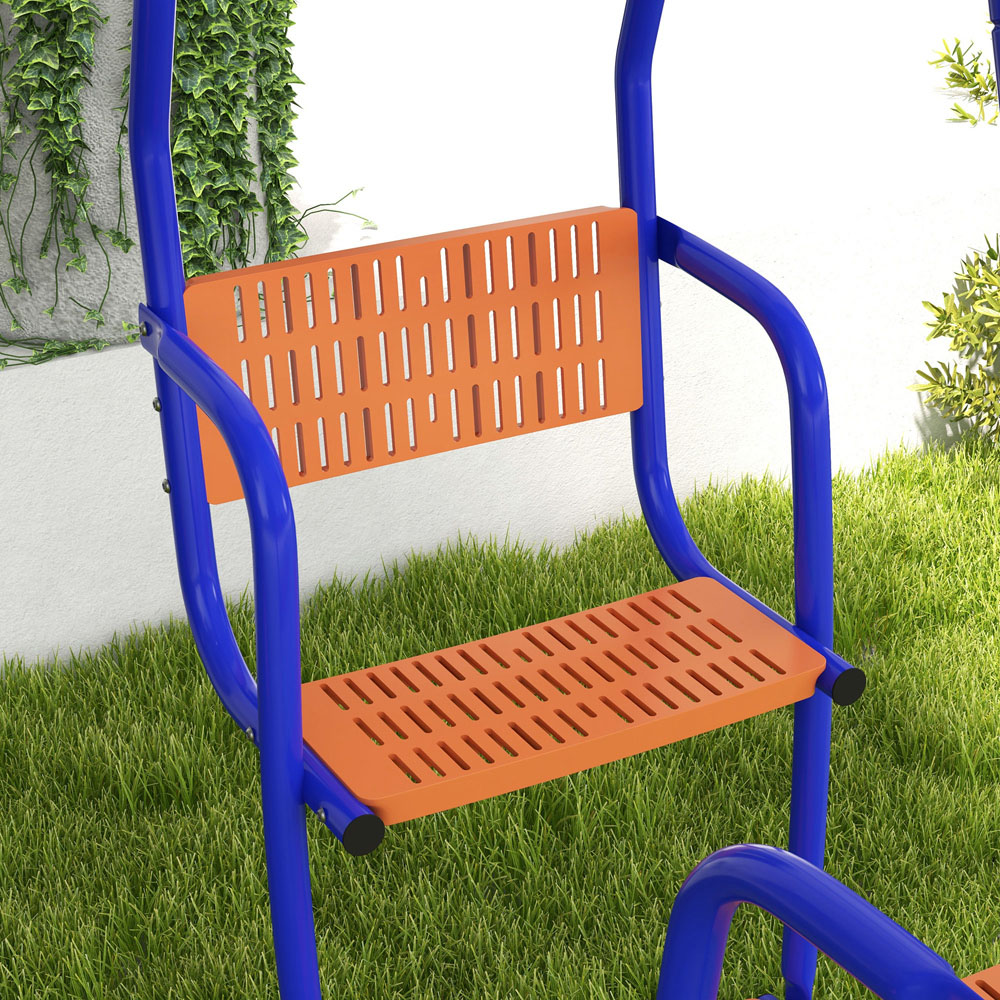 Outsunny 3 in 1 Metal Kids Swing Set Image 4