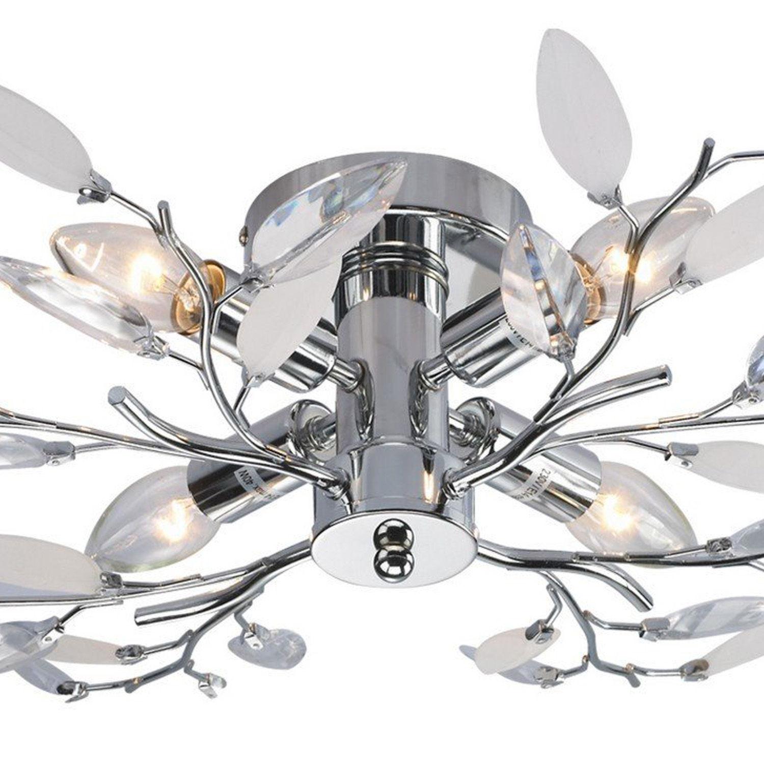 Silver Leaf Ceiling Light Image 5