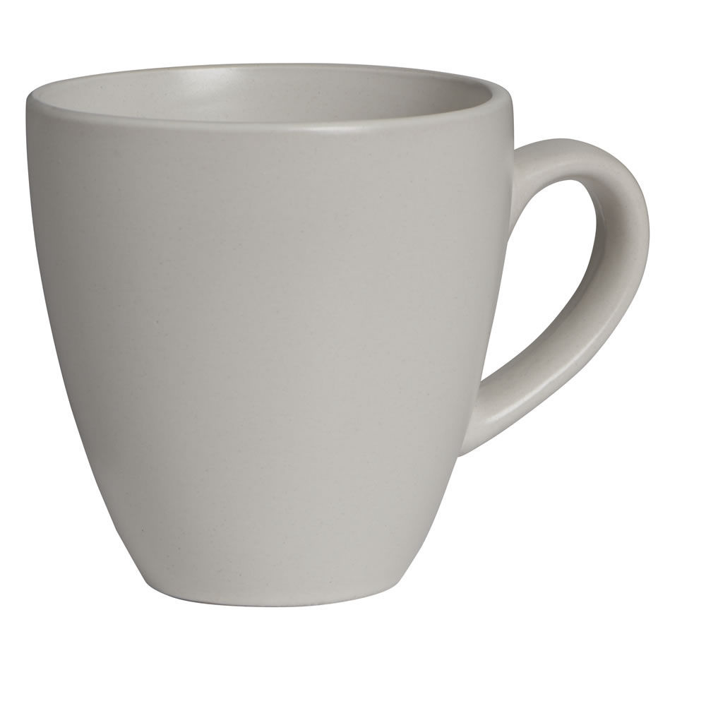 Wilko Cream Ceramic Oval Mug Image 1