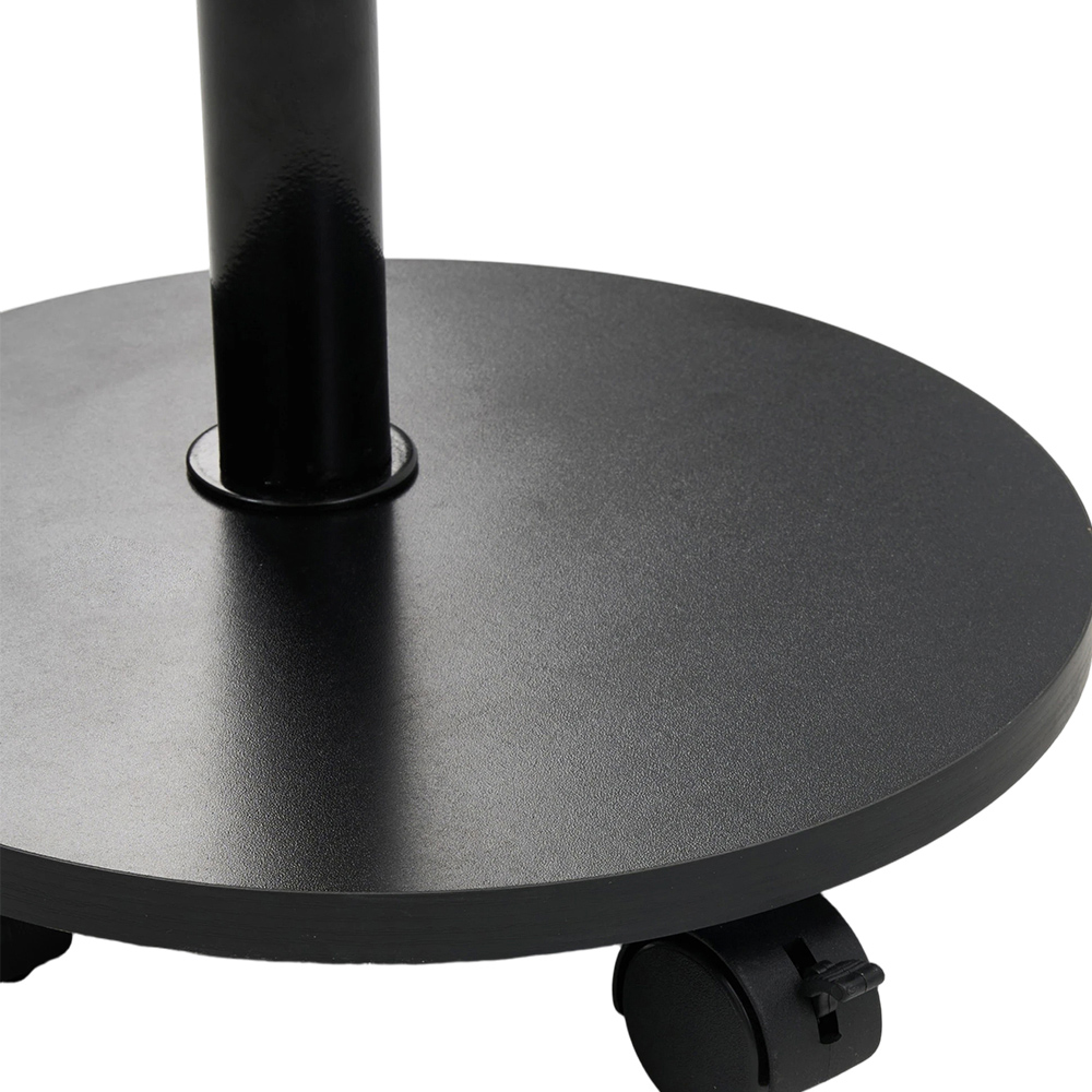Living and Home Natural Wood Round Side Table with Lockable Castors Image 6
