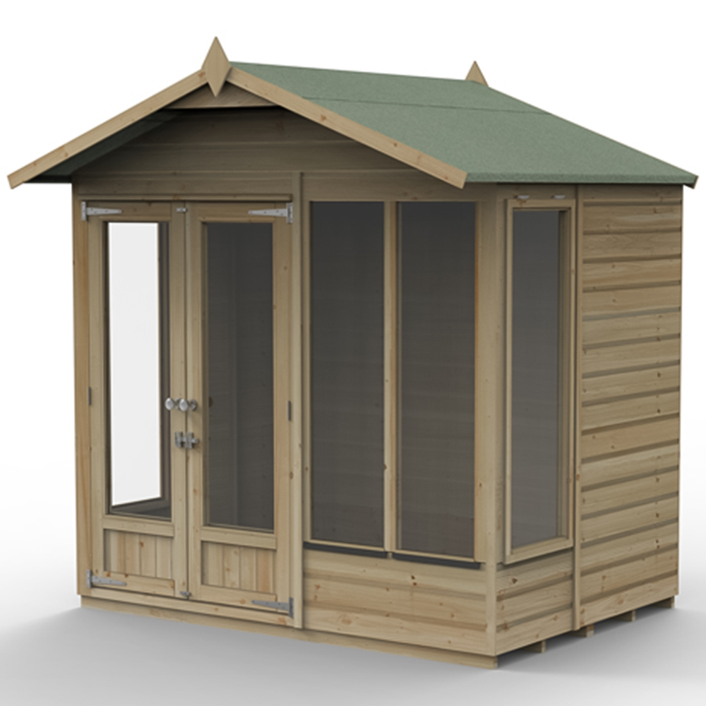 Forest Garden Beckwood 7 x 5ft Single Side Opening Shiplap Apex Summerhouse Image 5