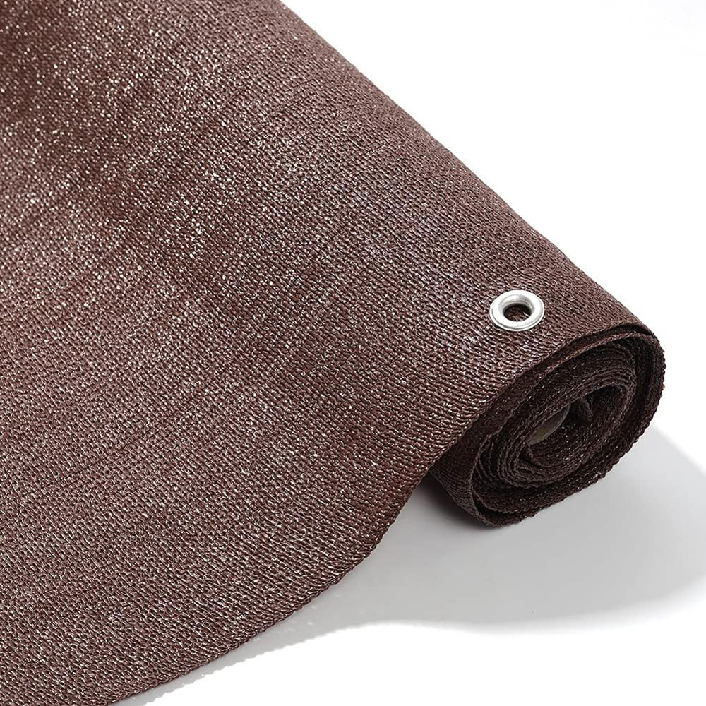 Living and Home 50 x 1m Brown Shade Fabric Privacy Screen with Gromets Image 4