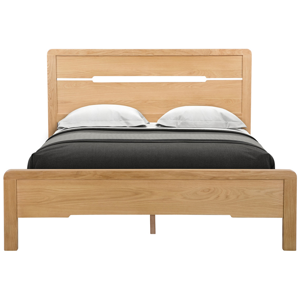 Julian Bowen Curve Double Oak Bed Image 7