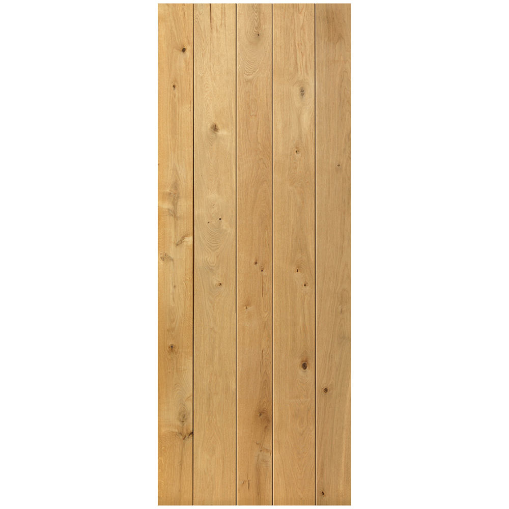 JB Kind Rustic Cottage Oak Ledged Internal Door 1981 x 686mm Image 1