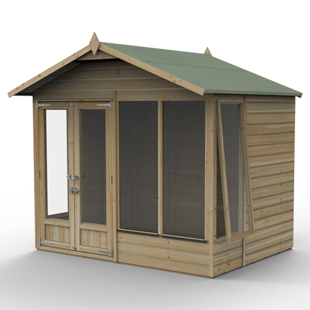 Forest Garden Beckwood 8 x 6ft Single Side Opening Shiplap Apex Summerhouse Image 5