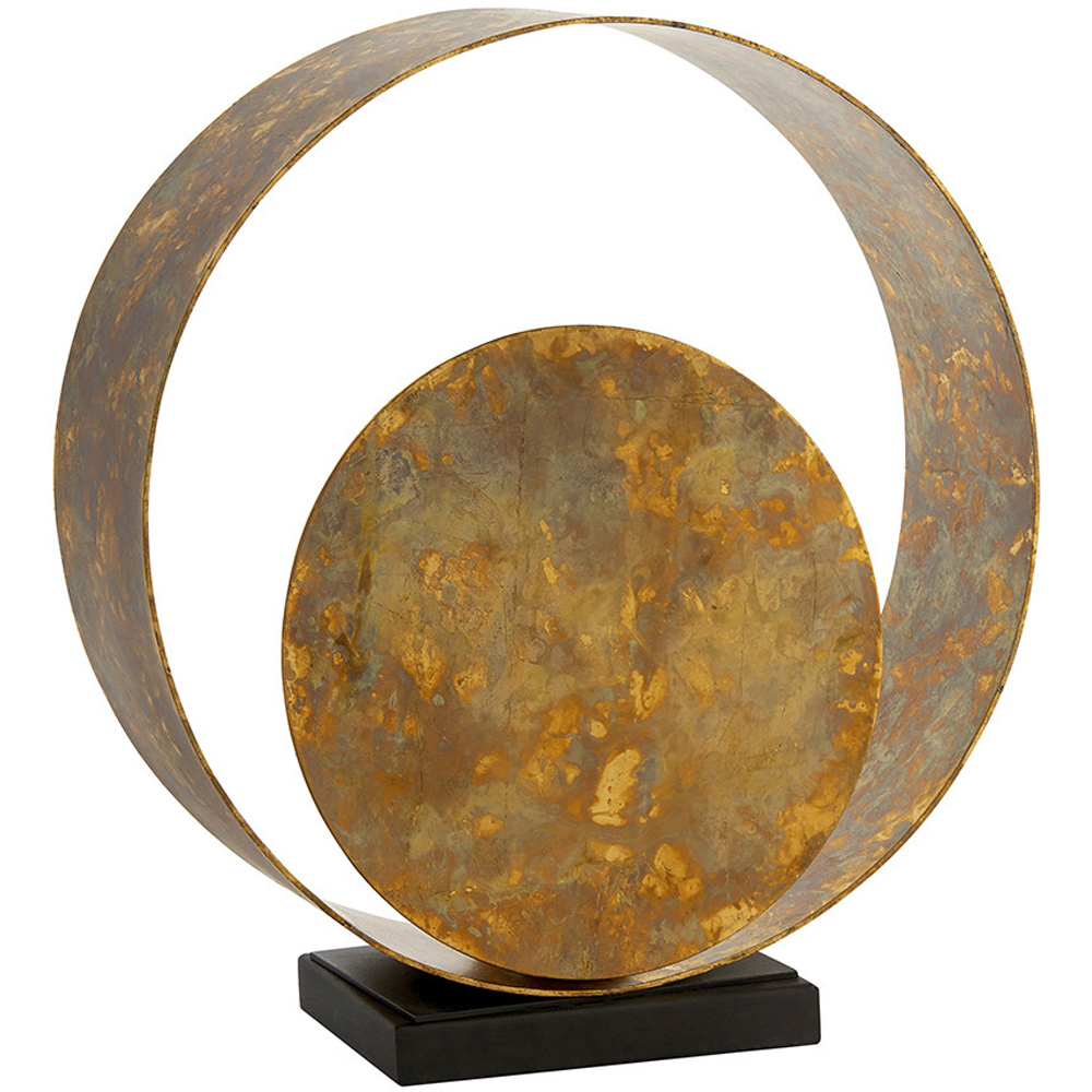 Merano Messina Gold Patina and Dark Bronze Table Lamp Image 1