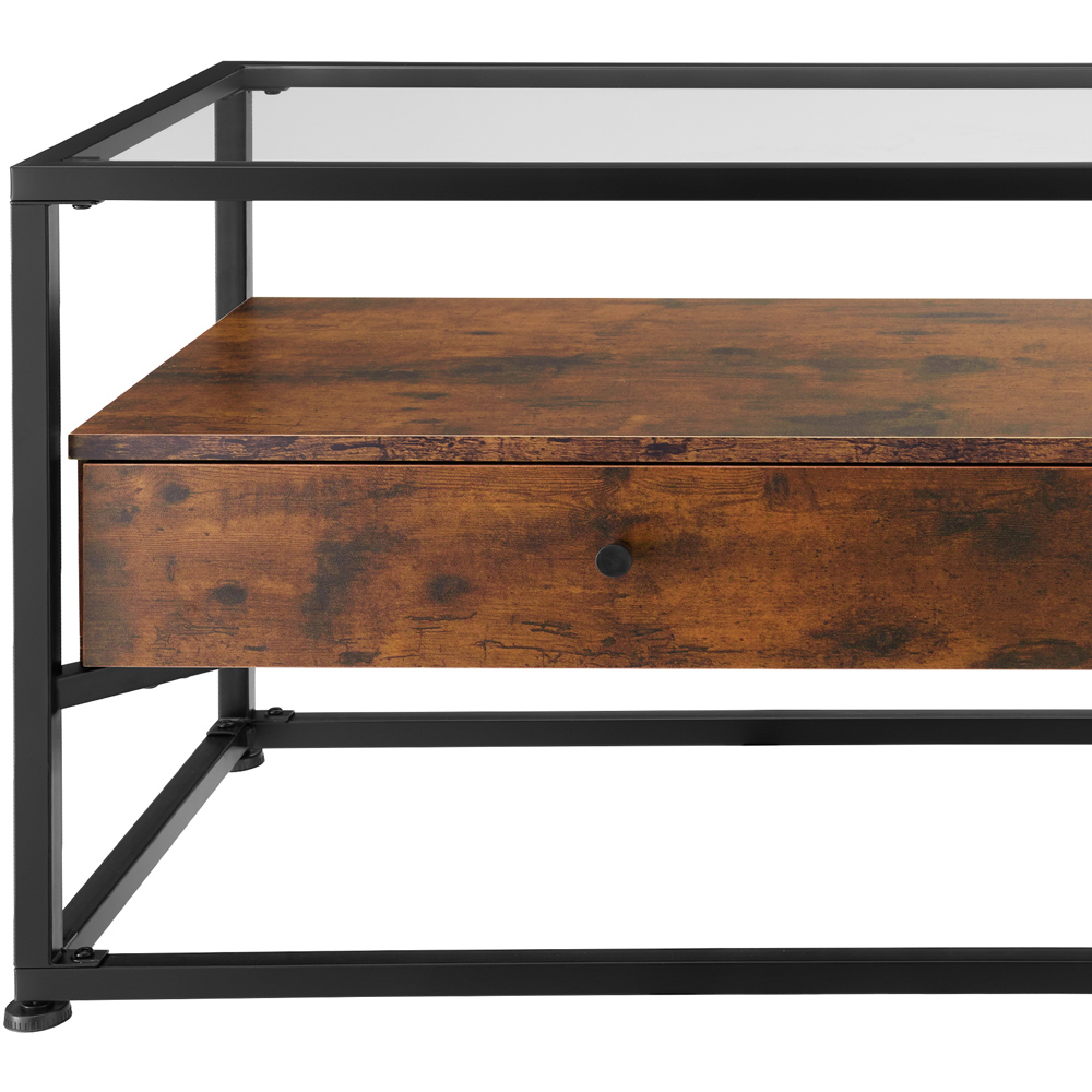 tectake 2 Drawer Dark Wood Maidenhead Sideboard Image 8