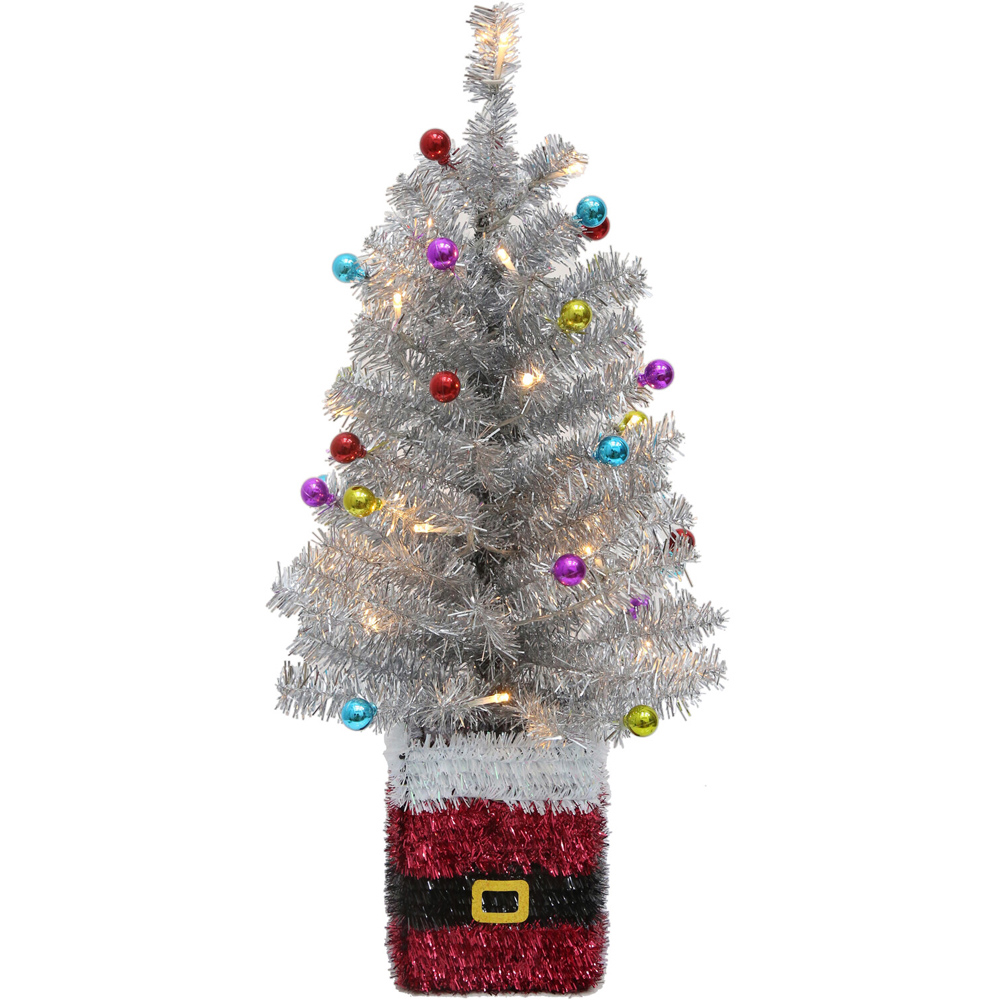 Tinsel Santa Base Tree Image 3