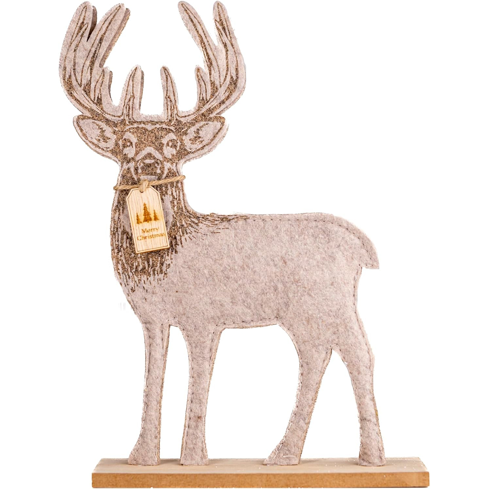 Marco Paul Reindeer On Stand Christmas Decoration Image 1