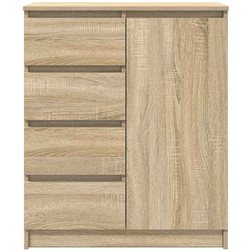vidaXL Single Door 4 Drawer Sonoma Oak Sideboard Image 3
