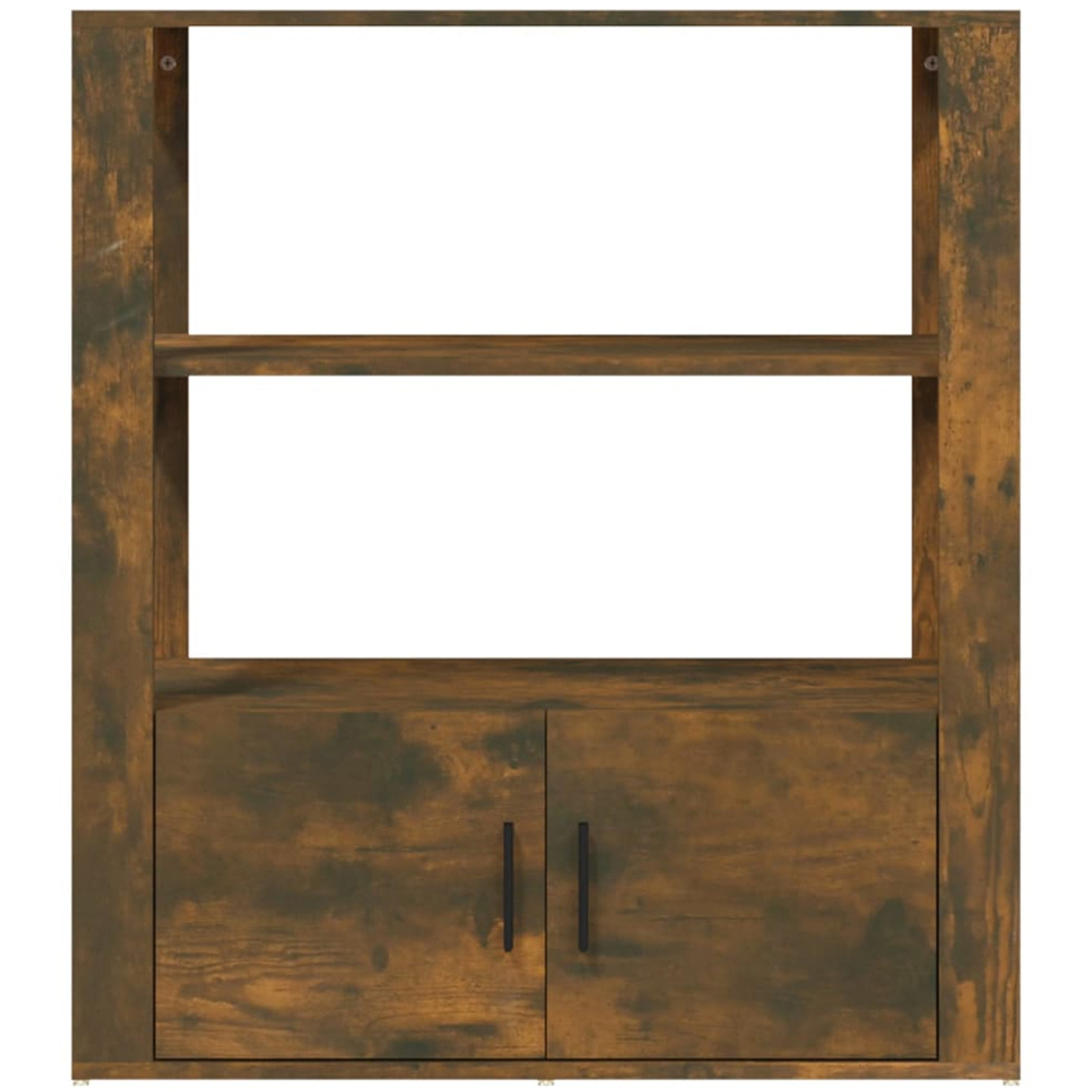 vidaXL 2 Door 2 Shelf Smoked Oak Sideboard Image 5
