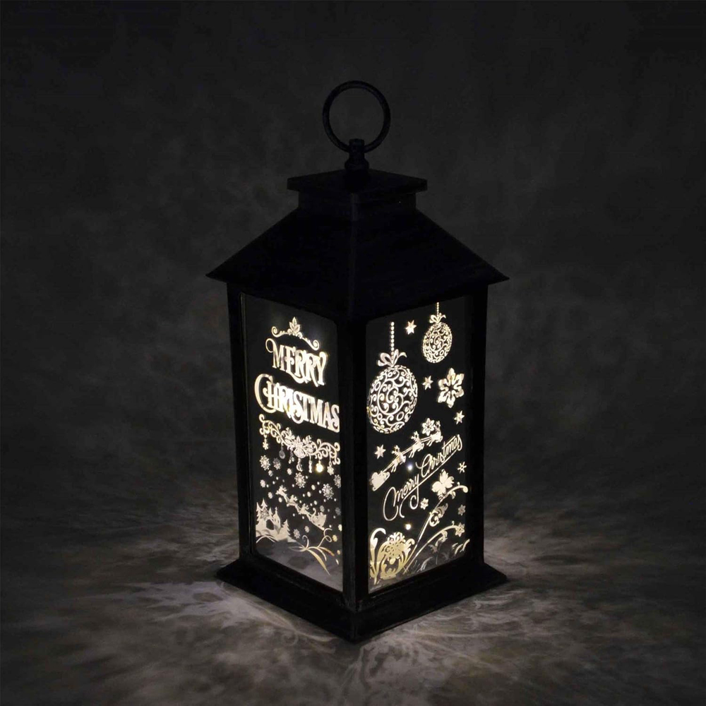 Shatchi Rustic Silver LED Lantern Christmas Decoration Image 4