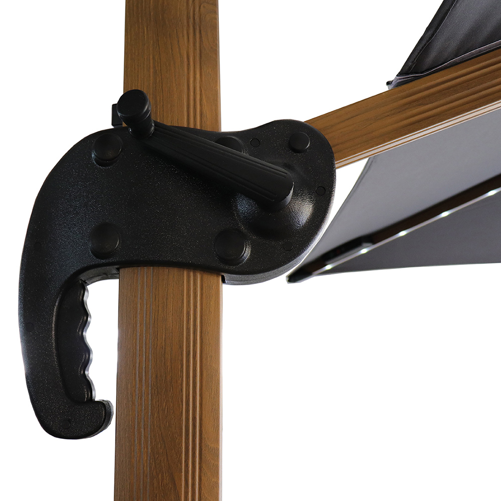 Grey LED Light Roma Umbrella Parasol 2.5m Image 5