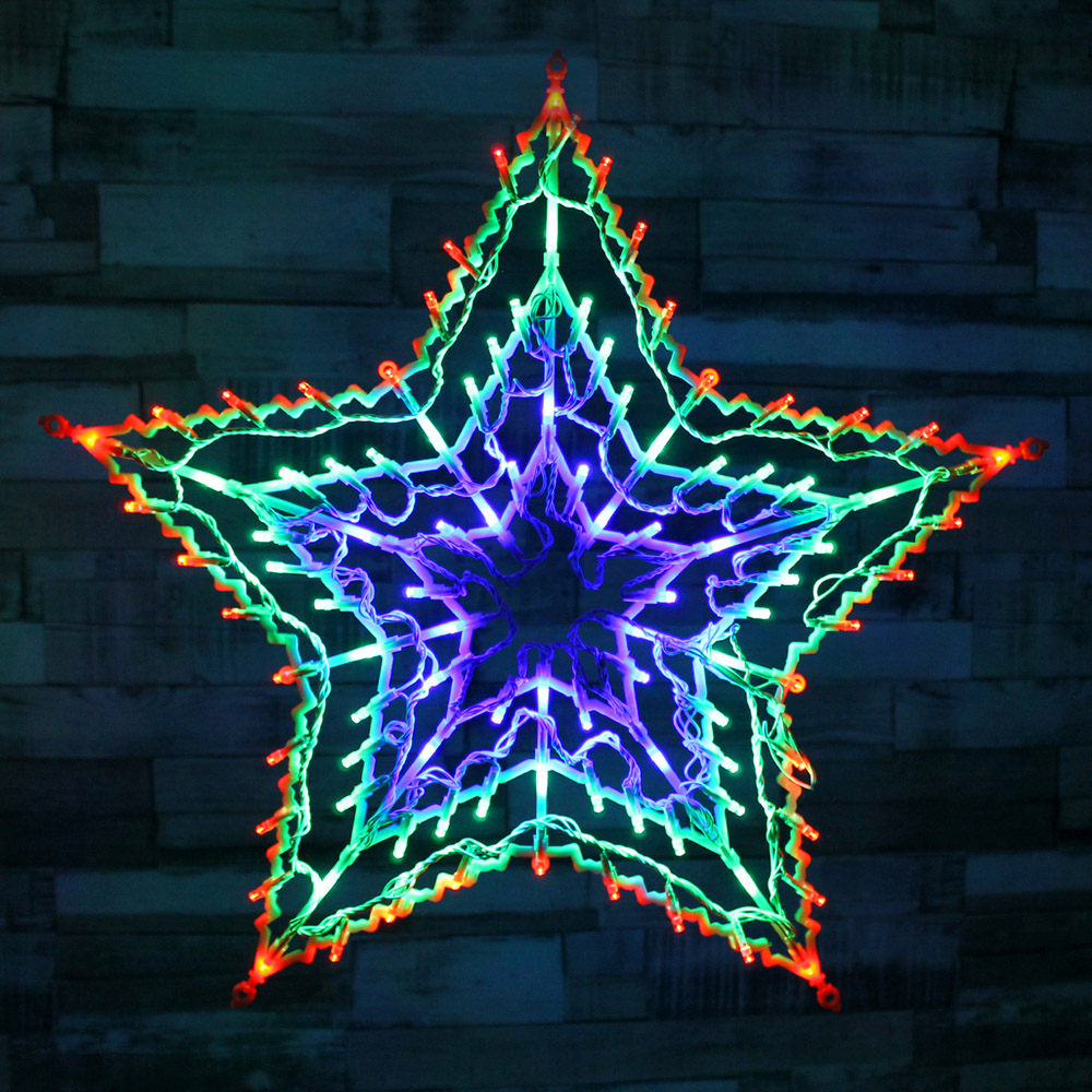 The Christmas Workshop 35 Multicolour LED Star Silhouette Light Image 1
