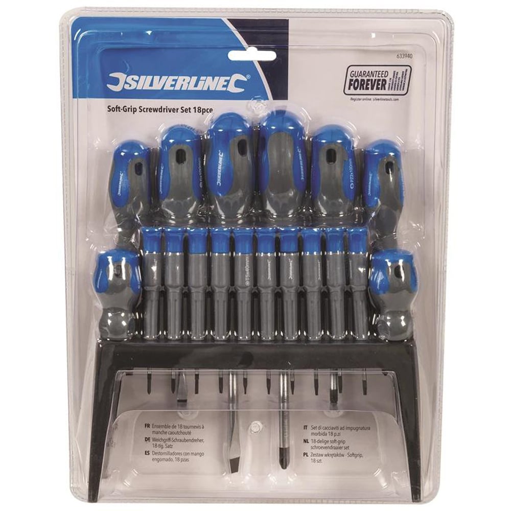 Silverline Soft Grip Screwdriver 18 Piece Set Image 3