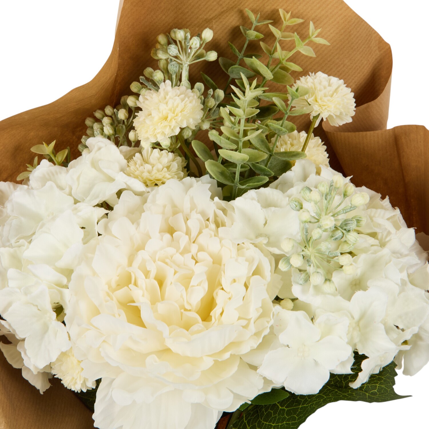 Peony and Hydrangea Bouquet Ivory Image 2