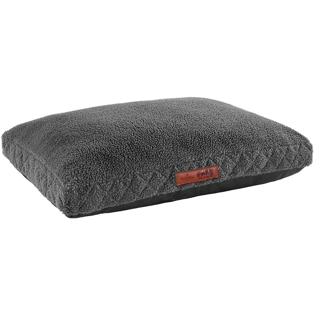Slumberdown Large Charcoal Sherpa Pet Bed Image 1
