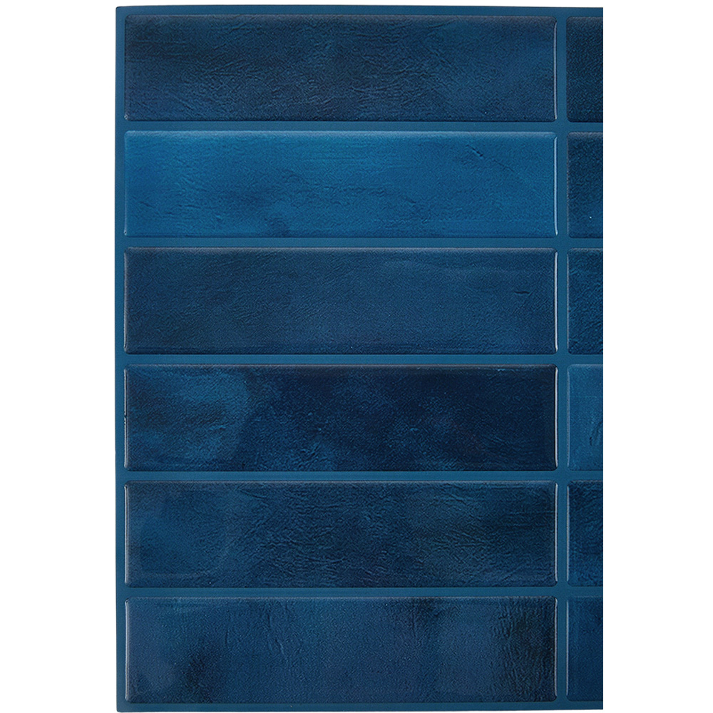 Living and Home Dark Blue Rectangle Self Adhesive Wall Sticker 10 Pack Image 5