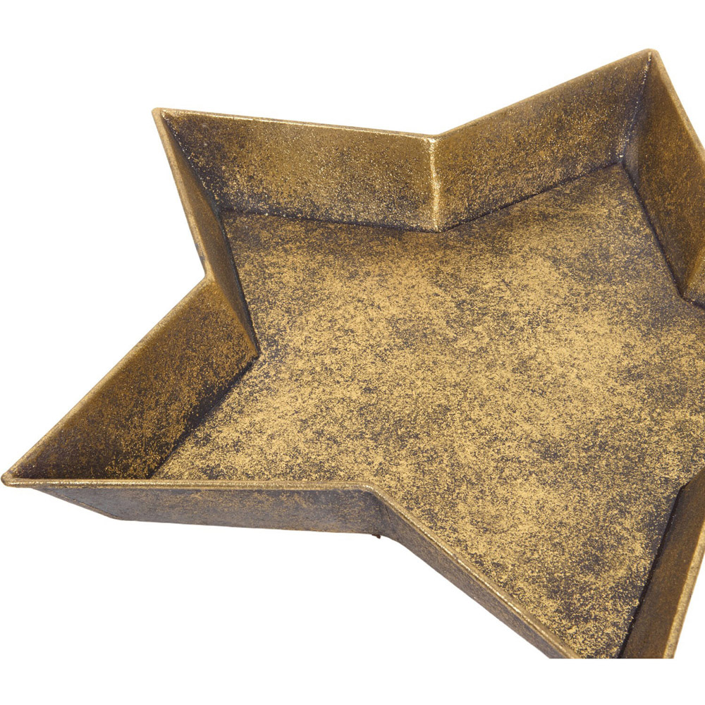 Metal Star Shaped Tray Gold Image 6
