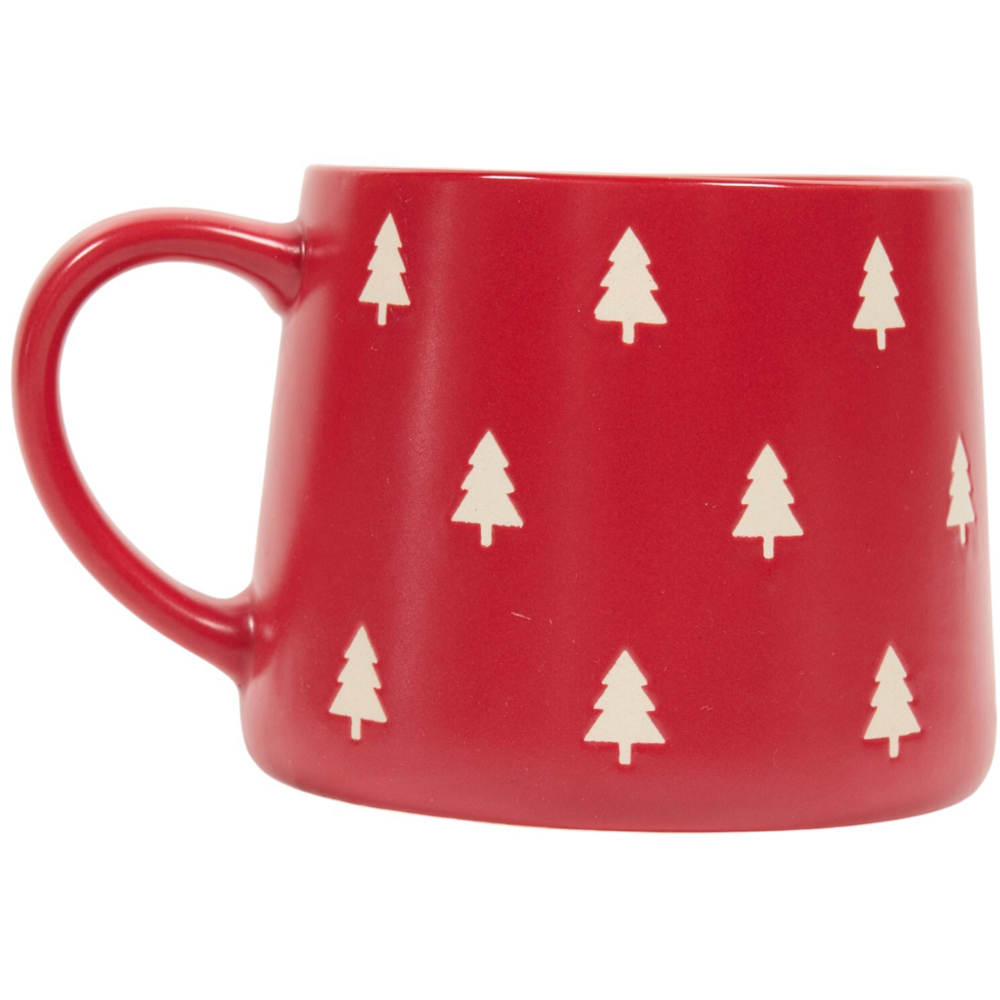 Merry Christmas Bow or Red Trees Mug Image 3