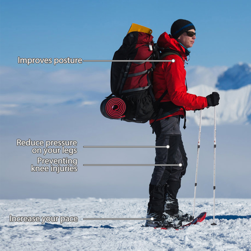 Costway Silver Adjustable Hiking Pole 65 to 135cm Image 5