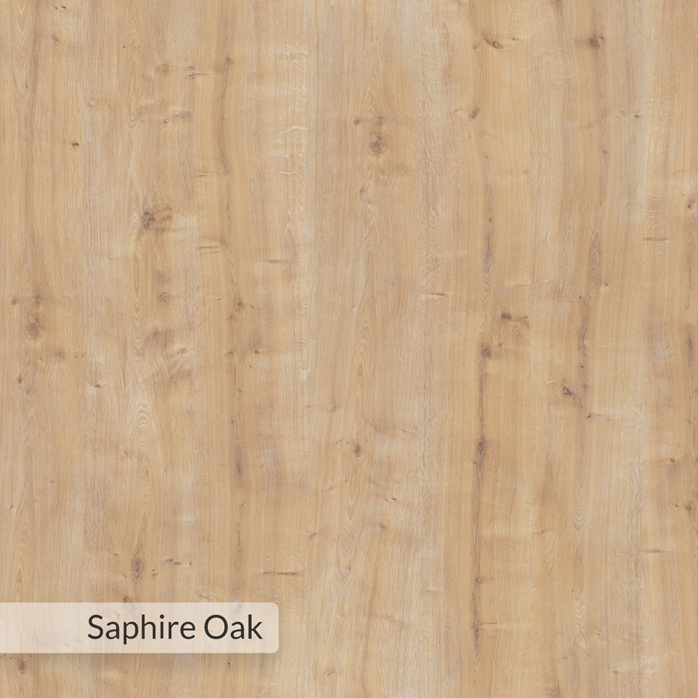Decortie Trace Sapphire Oak Wall Hanger with Geometric Metal Hooks Image 6