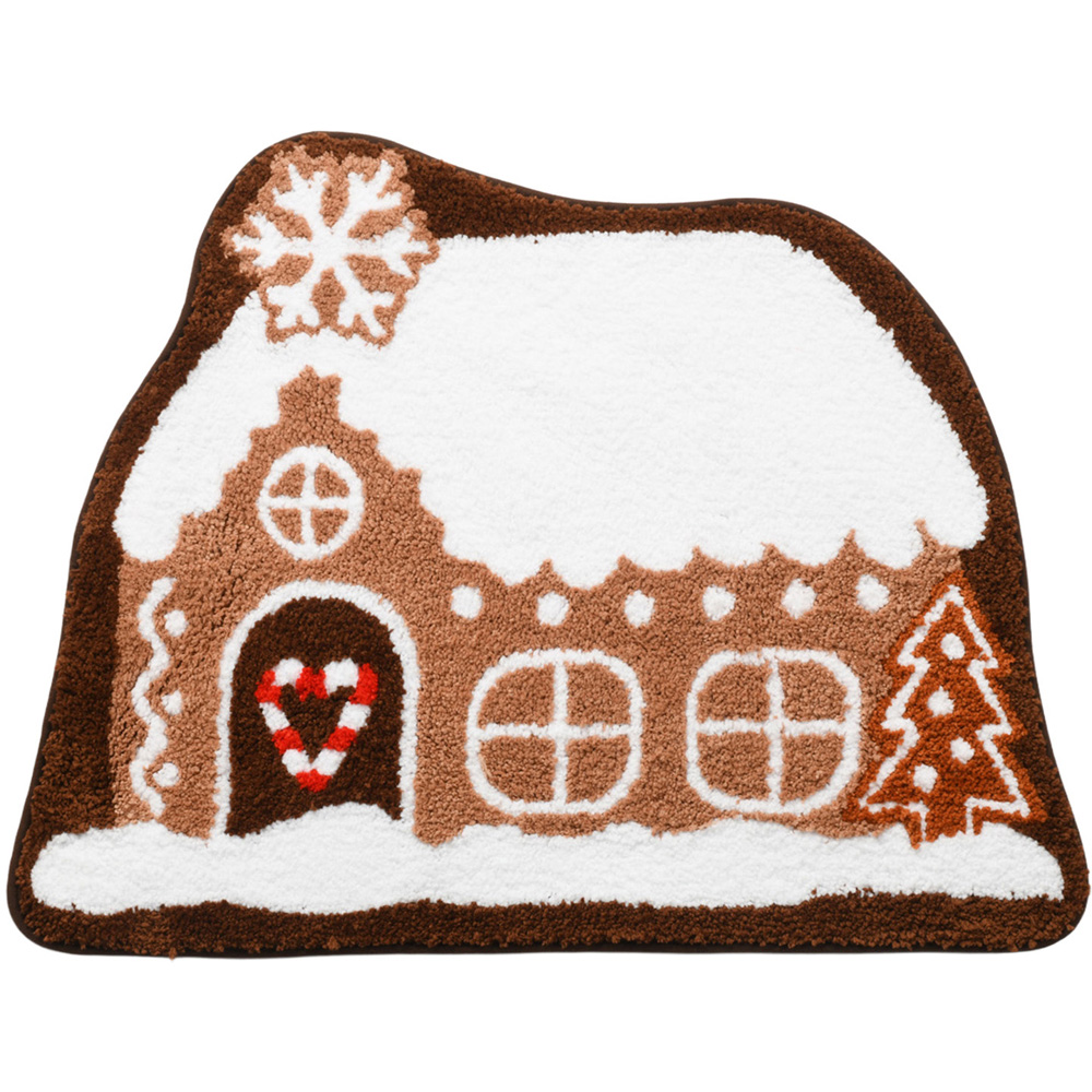 Gingerbread House Bath Mat Image 1