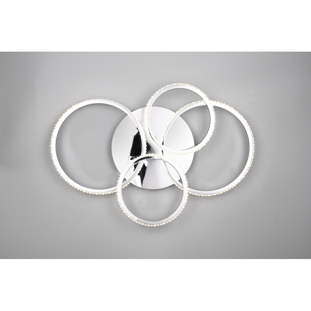 TRIO Cires Chrome Circles LED Ceiling Light Image 7