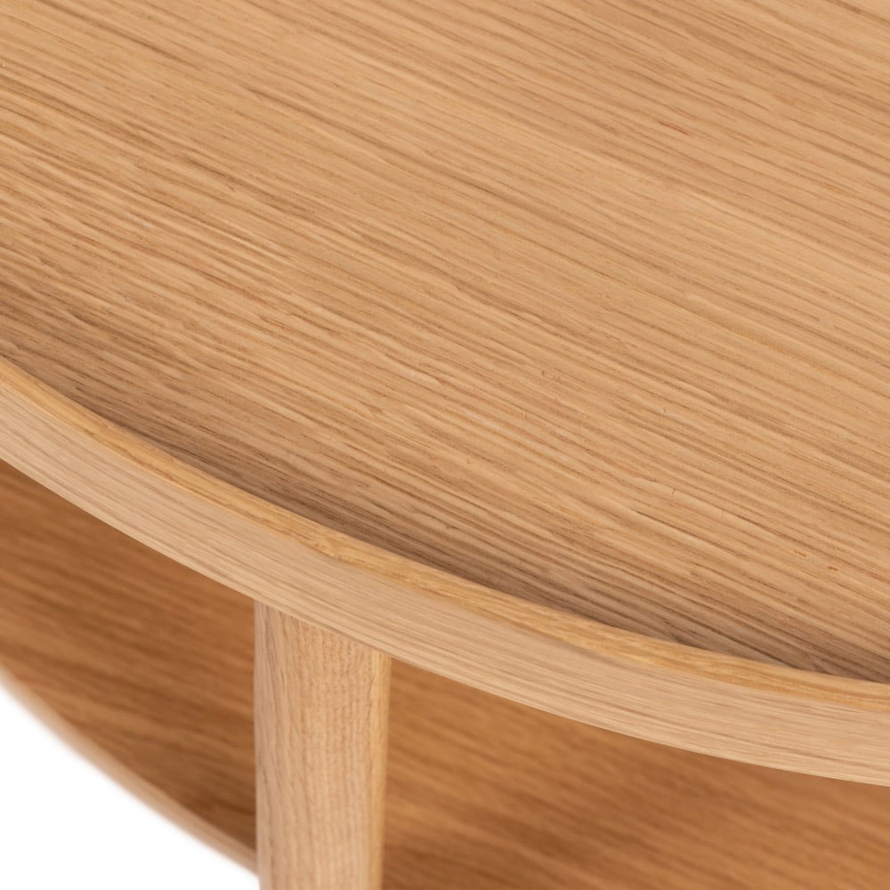 Florence Banbury Single Shelf Round Oak Coffee Table Image 4