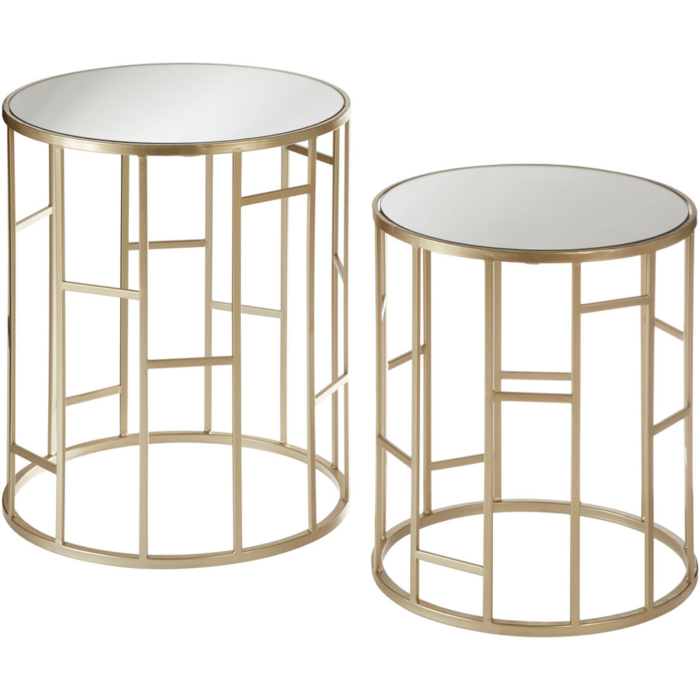 Premier Housewares Avantis Asymmetrical Frame Nest of Table Set of 2 Image 2