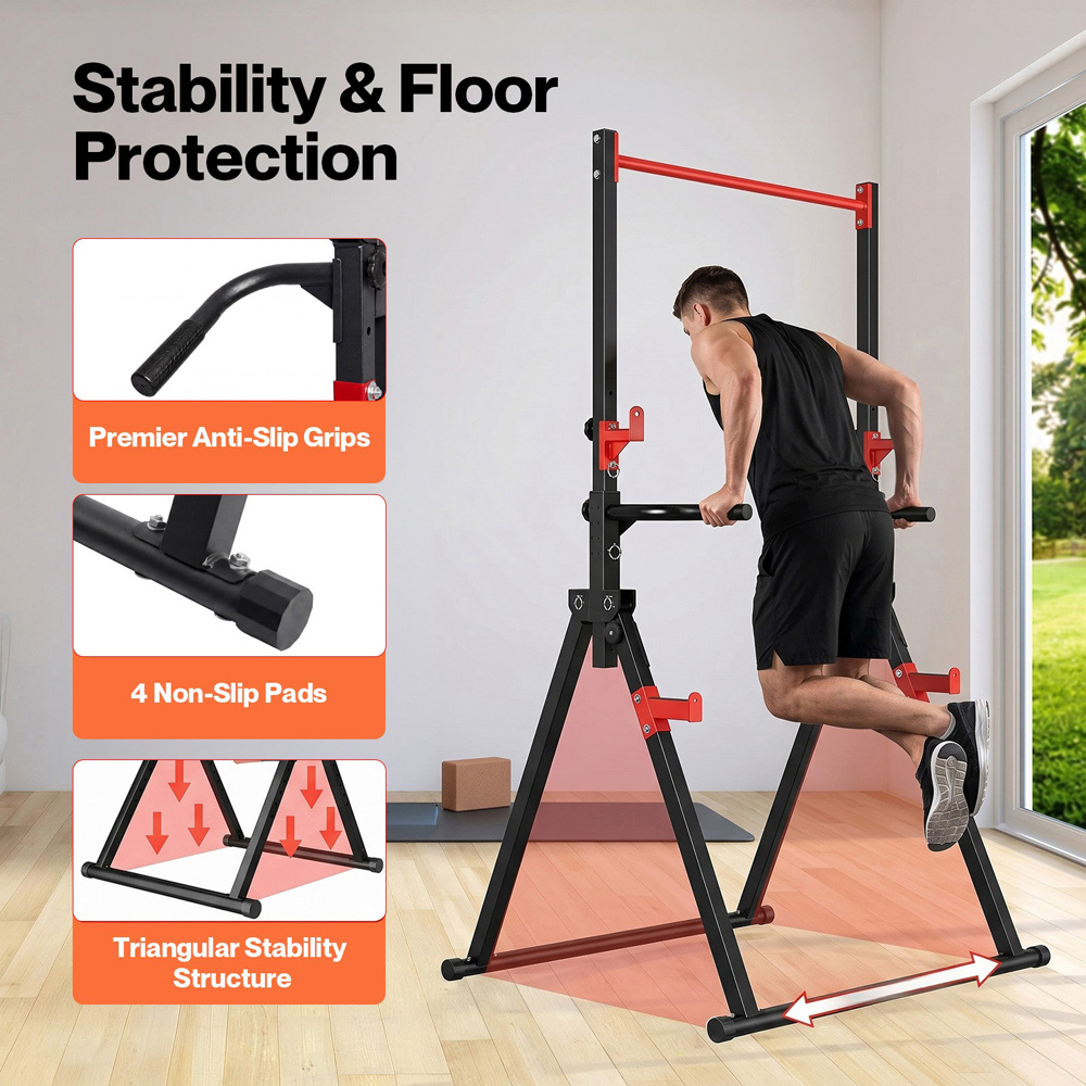 Traderight Centra Black and Red Pull Up Bar 220kg Image 6