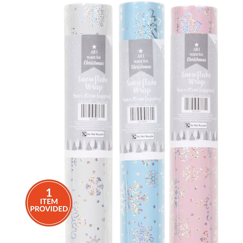 Snowflake Gift Wrap Image 1