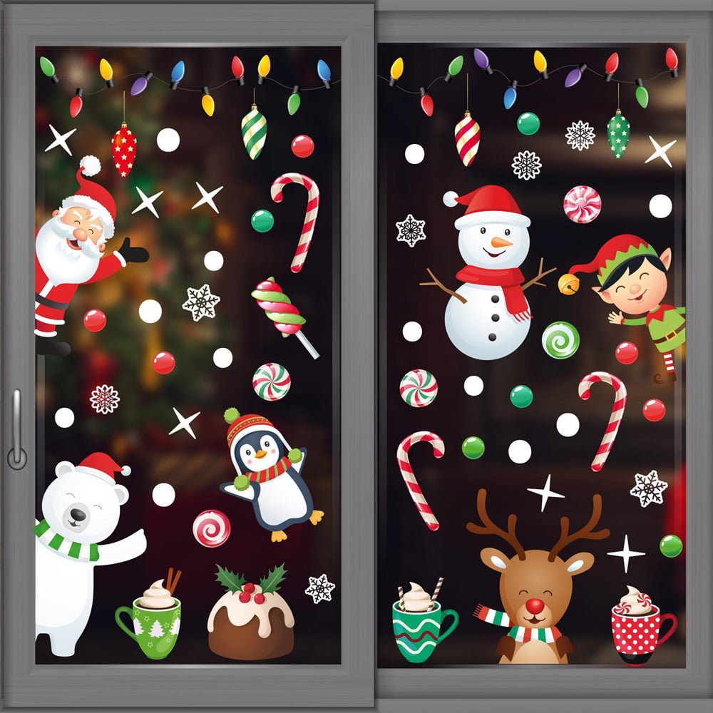 Walplus Christmas Friends Winterland Double-Sided Window Stickers 64 Piece Image 1