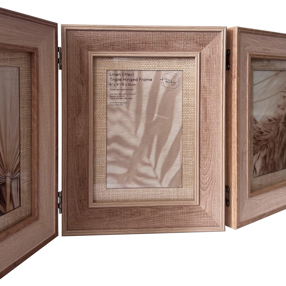 Linen Effect Triple Hinged Frame Neutral Image 3