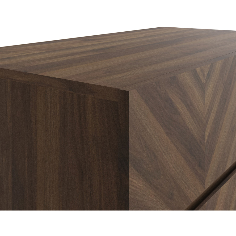 GFW Catania 2 Door 2 Drawer Royal Walnut Compact Sideboard Image 6